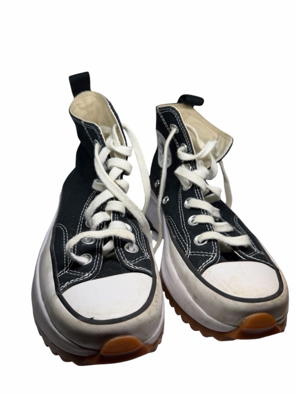 Converse All Stars Run Star Hike Platform Sneakers Black White - Picture 2 of 14